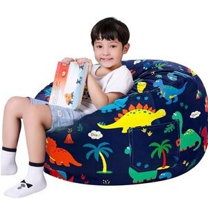 Dinosaur Print Kids Stuffed Animal Storage Bag
